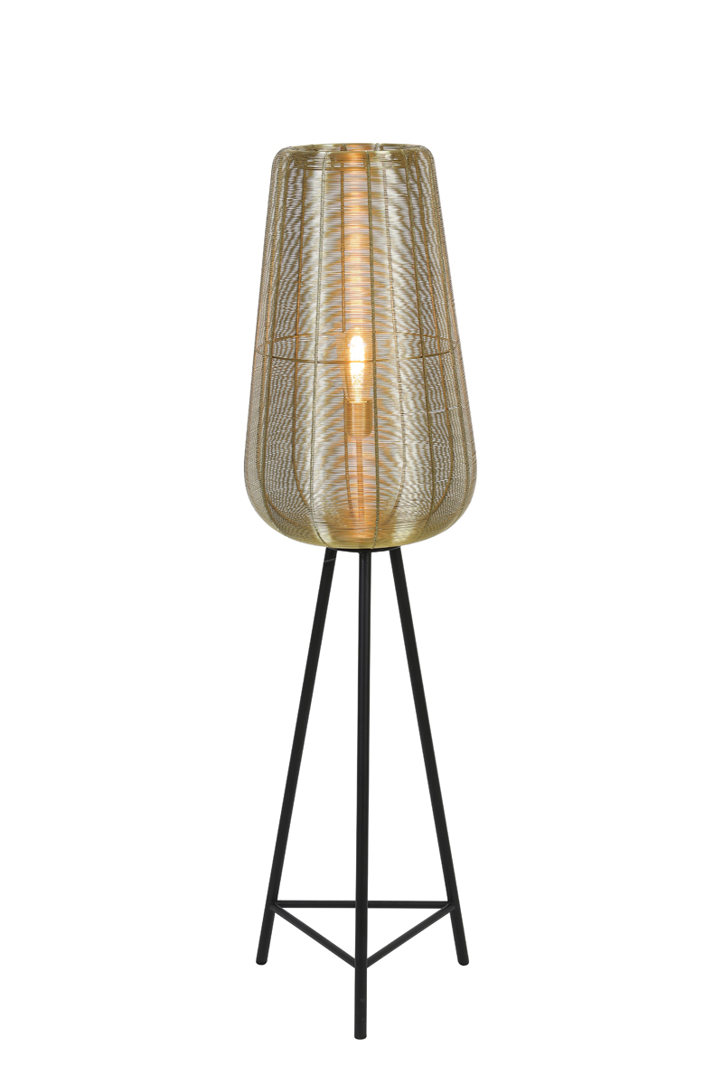 Stehlampe ADETA gold + matt schwarz