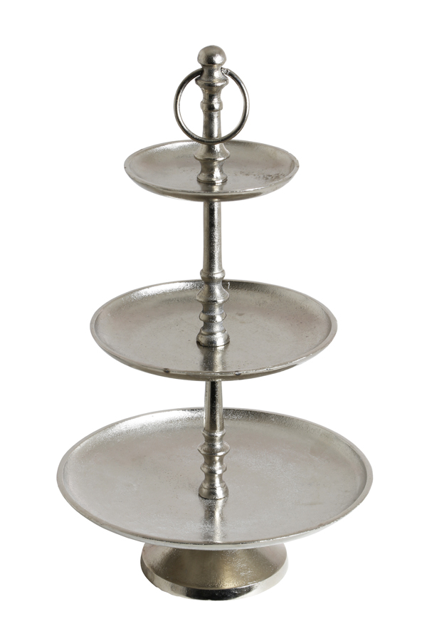 Etagere 3 Schichten Ø30×35 cm ODDA roh nickel