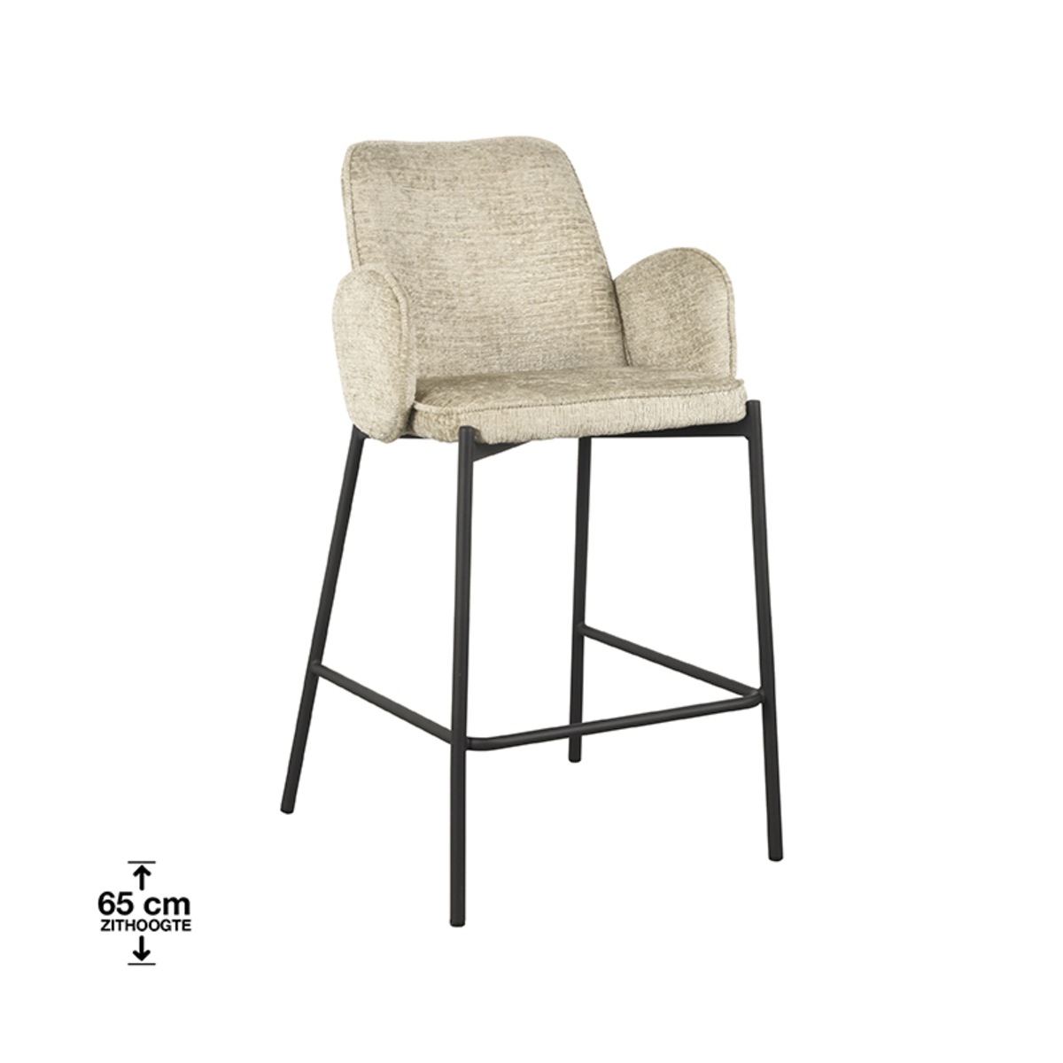 Barstuhl Joni – Samt Beige