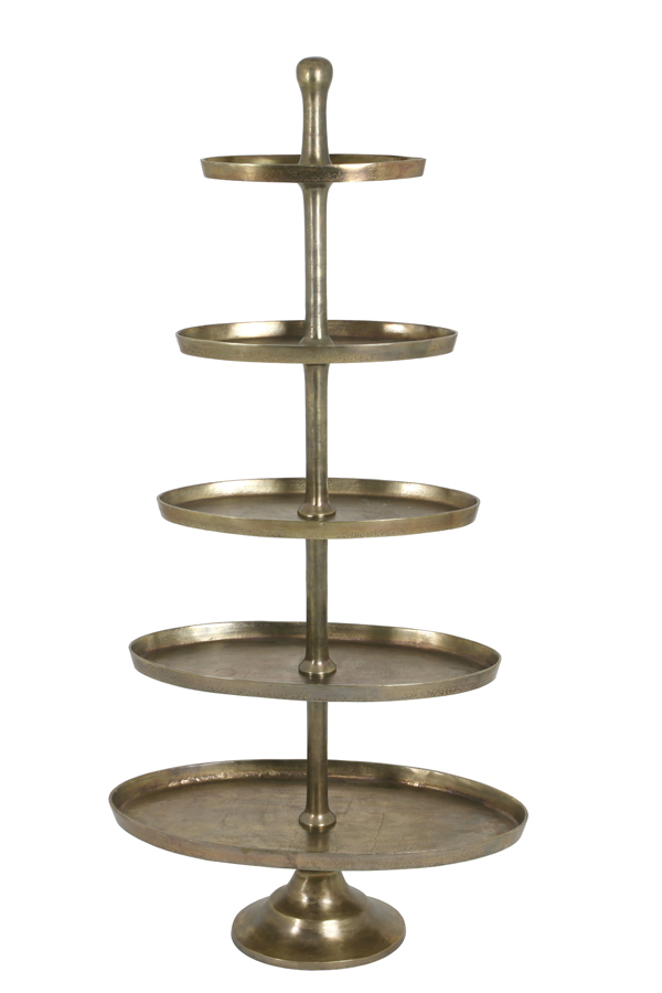 Etagere 5 schichten oval PRATO antik Bronze