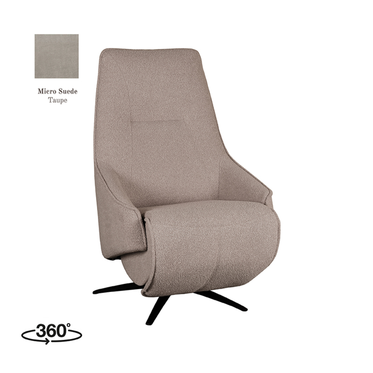 Fauteuil Odense Micro Suede Taupe