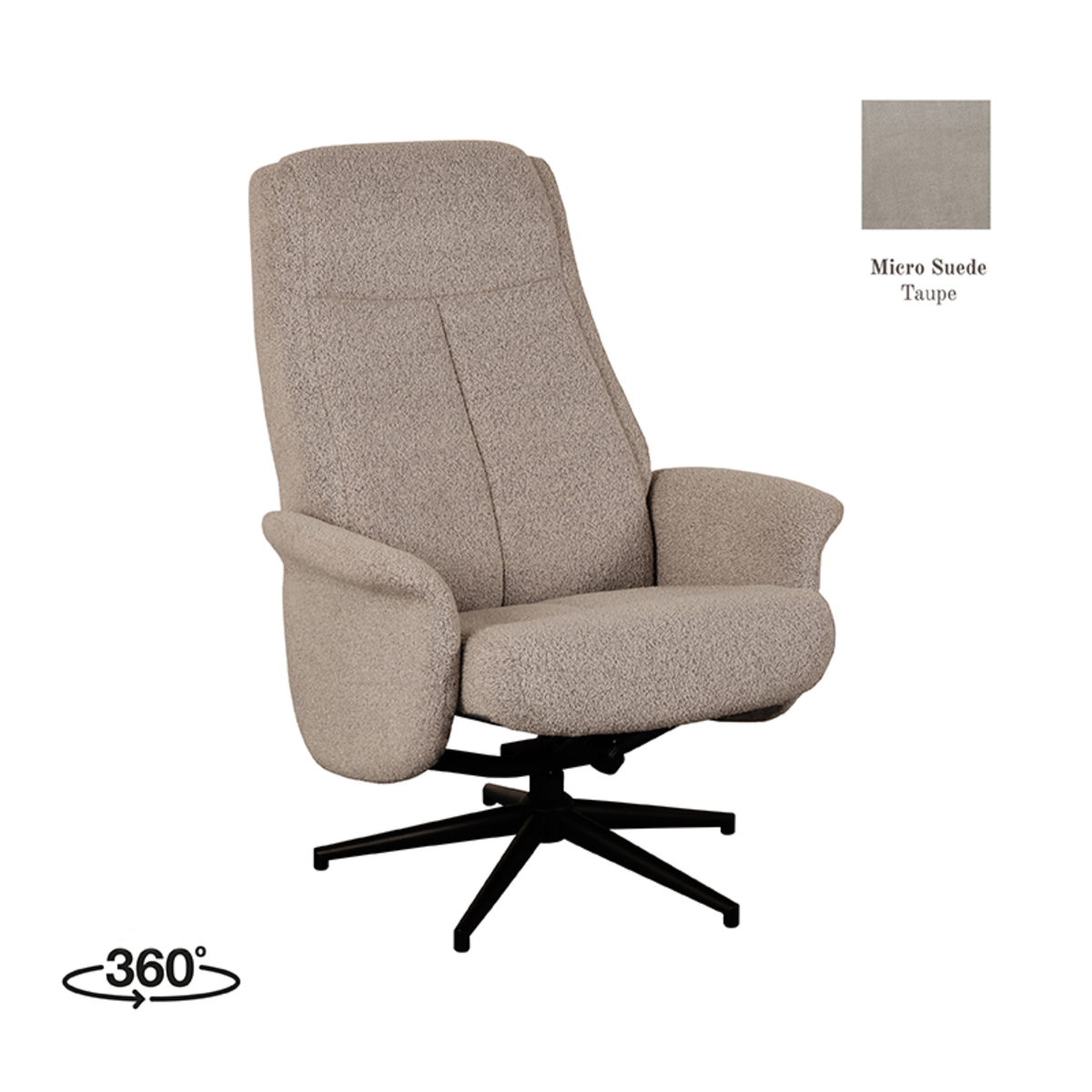 Sessel Bergen Micro Wildleder Taupe